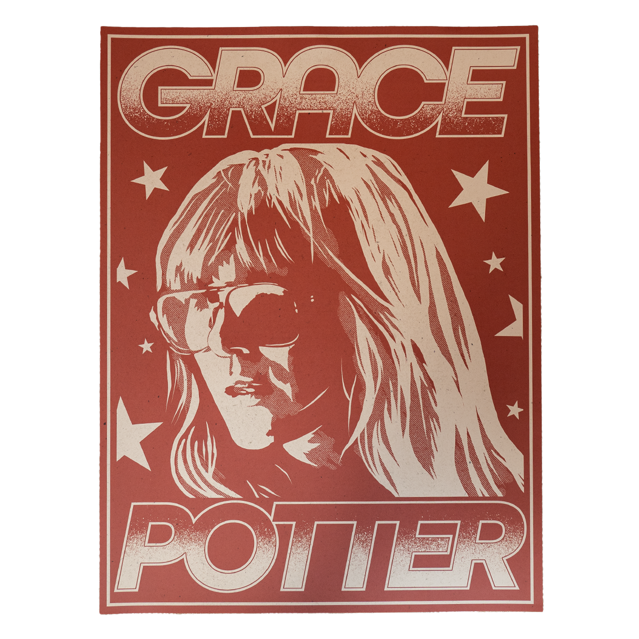 Orange Portrait Poster